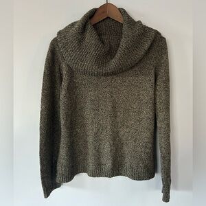 Geoffrey Beene Sport Heathered Brown Cowl Neck Sweater, Preloved, Size Med